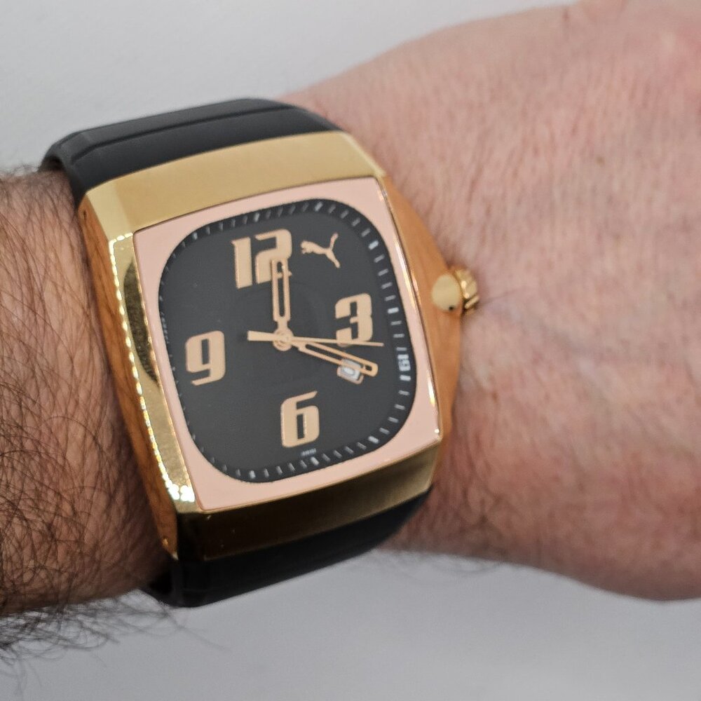 Puma Charger Stainless Steel Rose Gold Watch